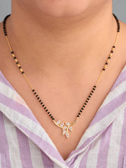 Crystal Leaf Mangalsutra
