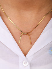 Golden Bow Necklace