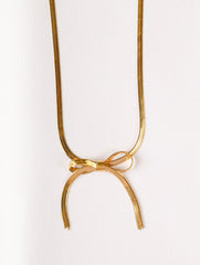 Golden Bow Necklace