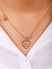 Heart Evil Eye Necklace