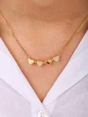 Golden Heart Charm Necklace