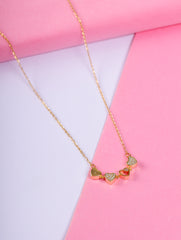 Golden Heart Charm Necklace