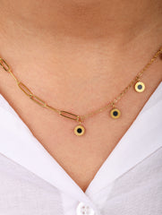 Dual Chain Charm Necklace