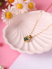 Emerald Clover Charm Necklace