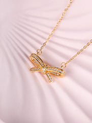 Crystal Bow Necklace