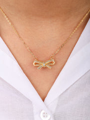 Crystal Bow Necklace