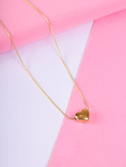 Bold Golden Heart Necklace