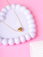Bold Golden Heart Necklace