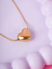 Bold Golden Heart Necklace