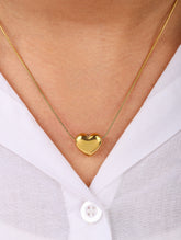 Bold Golden Heart Necklace