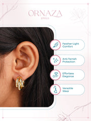 Triple Hoop Elegance Earrings