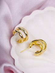 Triple Hoop Elegance Earrings