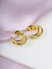 Triple Hoop Elegance Earrings