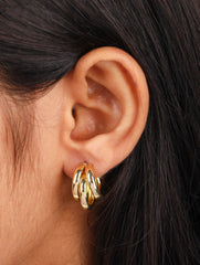 Triple Hoop Elegance Earrings