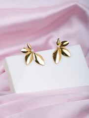 Golden Blossom Pearl Earrings