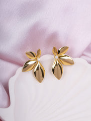 Golden Blossom Pearl Earrings