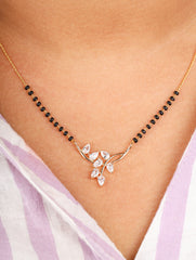 Crystal Leaf Mangalsutra