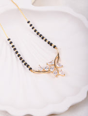 Crystal Leaf Mangalsutra