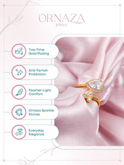 Pear Drop Radiance Ring