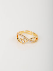 Triple Spark CZ Ring