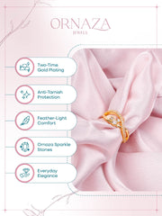 Triple Spark CZ Ring