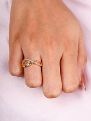 Triple Spark CZ Ring