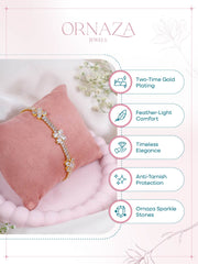 Floral Crystal Bloom Bracelet