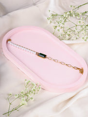 Pearl & Emerald Charm Bracelet