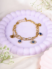Evil Eye Dual Chain Bracelet