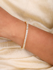Square Stone Tennis Bracelet