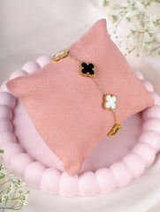 Dual Tone Clover Bracelet