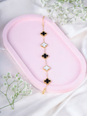 Dual Tone Clover Bracelet