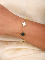 Dual Tone Clover Bracelet