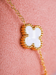 Dual Tone Clover Bracelet