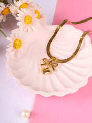 Bow & Heart Necklace