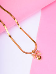 Bow & Heart Necklace