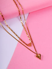 Double Heart Layered Necklace