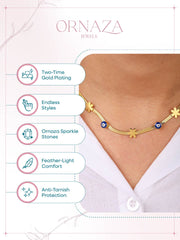 Evil Eye Clover Necklace