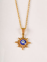 Sunburst Evil Eye Necklace