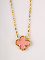 Pink Clover Necklace