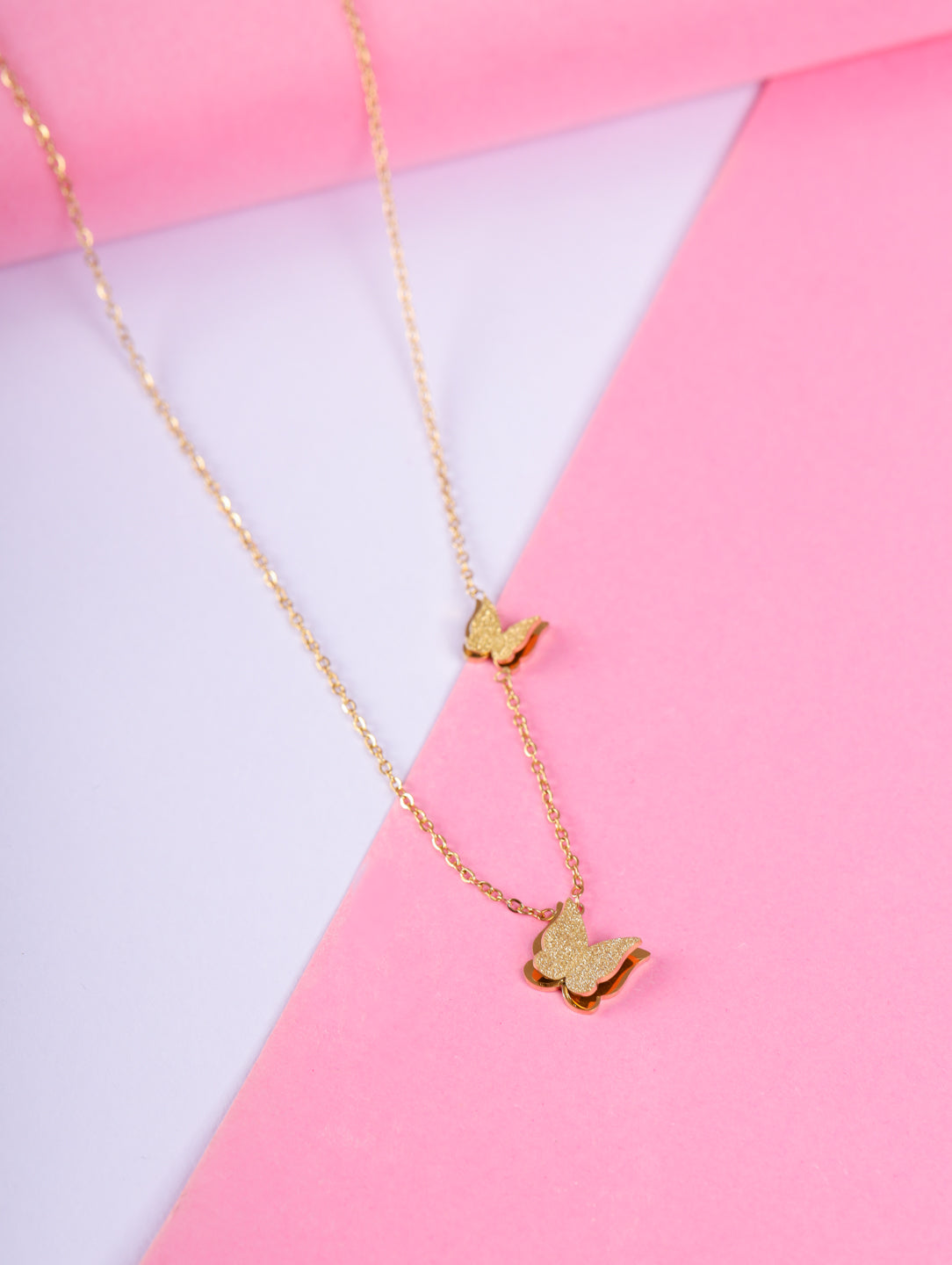 Dual Butterfly Necklace
