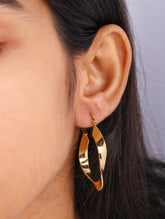 Twisted Gold Hoop Earrings