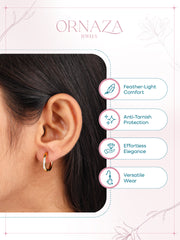 Petite Sparkle Gold Hoops