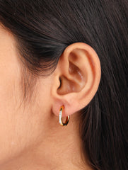 Petite Sparkle Gold Hoops