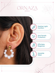 Pearl Hoop Elegance Earrings