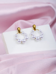Pearl Hoop Elegance Earrings