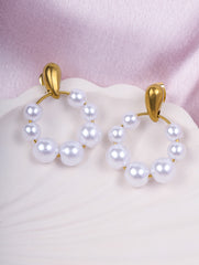 Pearl Hoop Elegance Earrings