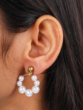Pearl Hoop Elegance Earrings