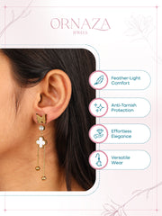 Butterfly Clover Drop Earrings