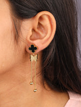 Black Clover Butterfly Drop Earrings